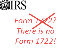 IRS Form 1722 – IRS Forms and Letters